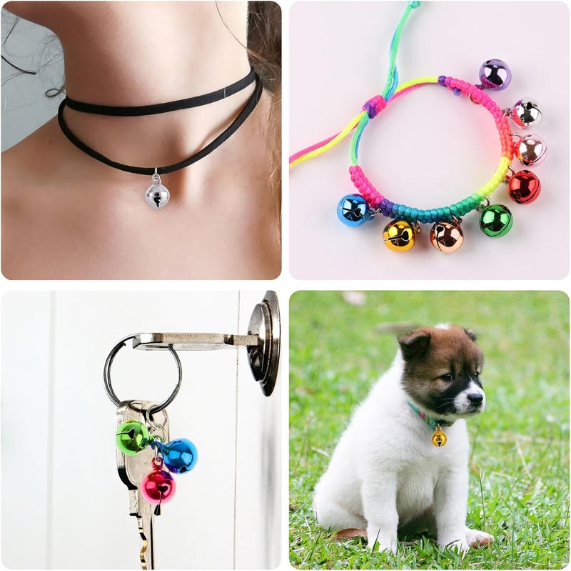 LIGHOON 1/2 Inch Jingle Bells Small Bell Mini Bells, Tiny Crafts Bells, DIY for Christmas Home Making Ornaments Wreath Pet Decorations Bracelet Anklets Necklace Knitting Jewelry Making 120 Pcs, Red - Image 5